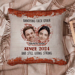 GeckoCustom Annoying Each Other And Still Going Strong Custom Couple Photo Pillow HO82 895016