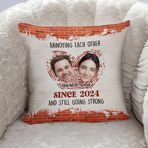 GeckoCustom Annoying Each Other And Still Going Strong Custom Couple Photo Pillow HO82 895016