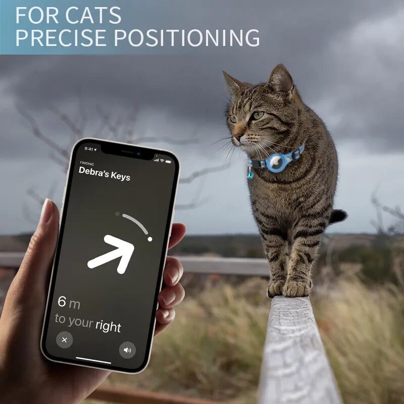 GeckoCustom Anti-Lost Pet Cat Collar For The Apple Airtag Protective Tracker Anti Lost Positioning Collar WaterProof Reflective Pet Collars