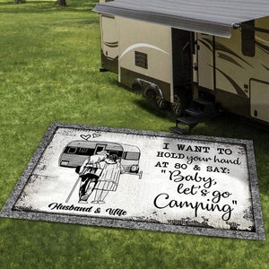 GeckoCustom Baby Let's Go Camping Patio Rug, Patio Mat HN590 2.5'x4.6' (30x55 inch)