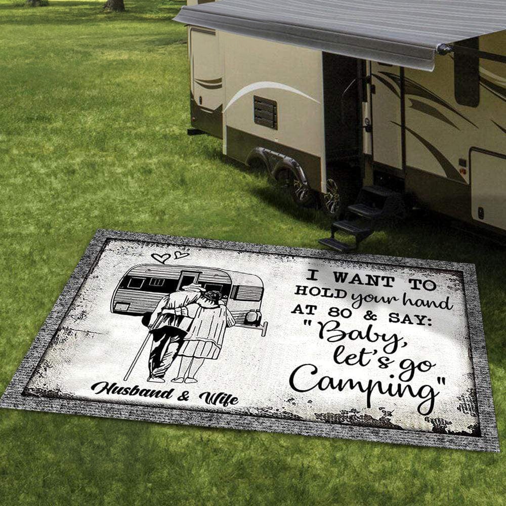 GeckoCustom Baby Let's Go Camping Patio Rug, Patio Mat HN590 2.5'x4.6' (30x55 inch)