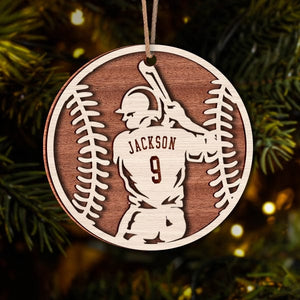 GeckoCustom Baseball Male and Female Layer Wood Ornament Personalized Gift HO82 893128