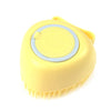 GeckoCustom Bathroom Dog Bath Brush Massage Gloves Soft Safety Silicone Comb with Shampoo Box Pet  Dog Brush Heart-shaped-Yellow / CN