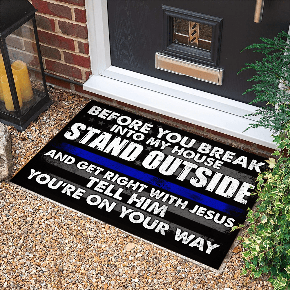 GeckoCustom Custom Name Don't Blame Us, We Voted For Trump Doormat N369 891024