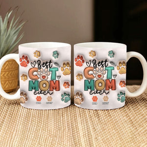 GeckoCustom Best Dog Cat Fur Mom Dad Ever Pet Mug Personalized Gift TA29 890044