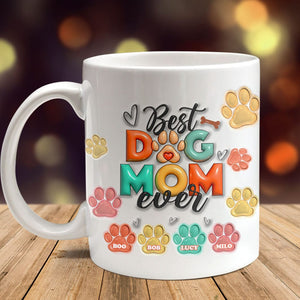 GeckoCustom Best Dog Cat Mom Dad Ever With 3D Inflated Pet Mug Personalized Gift TA29 890028