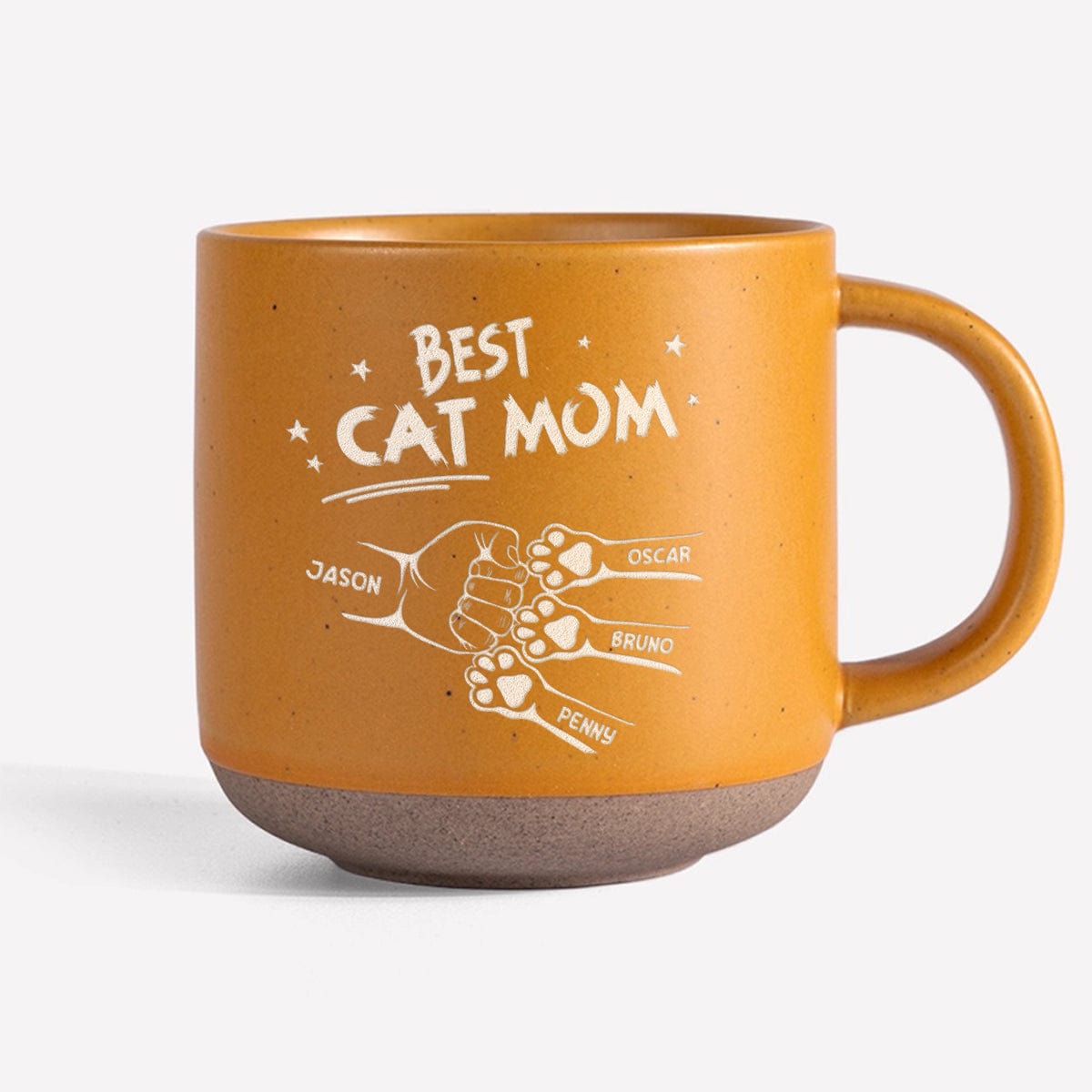 GeckoCustom Best Dog Dad, Cat Dad, Dog Mom, Cat Mom Ever Personalized Engraved Pottery Mug HA75 891584 11oz