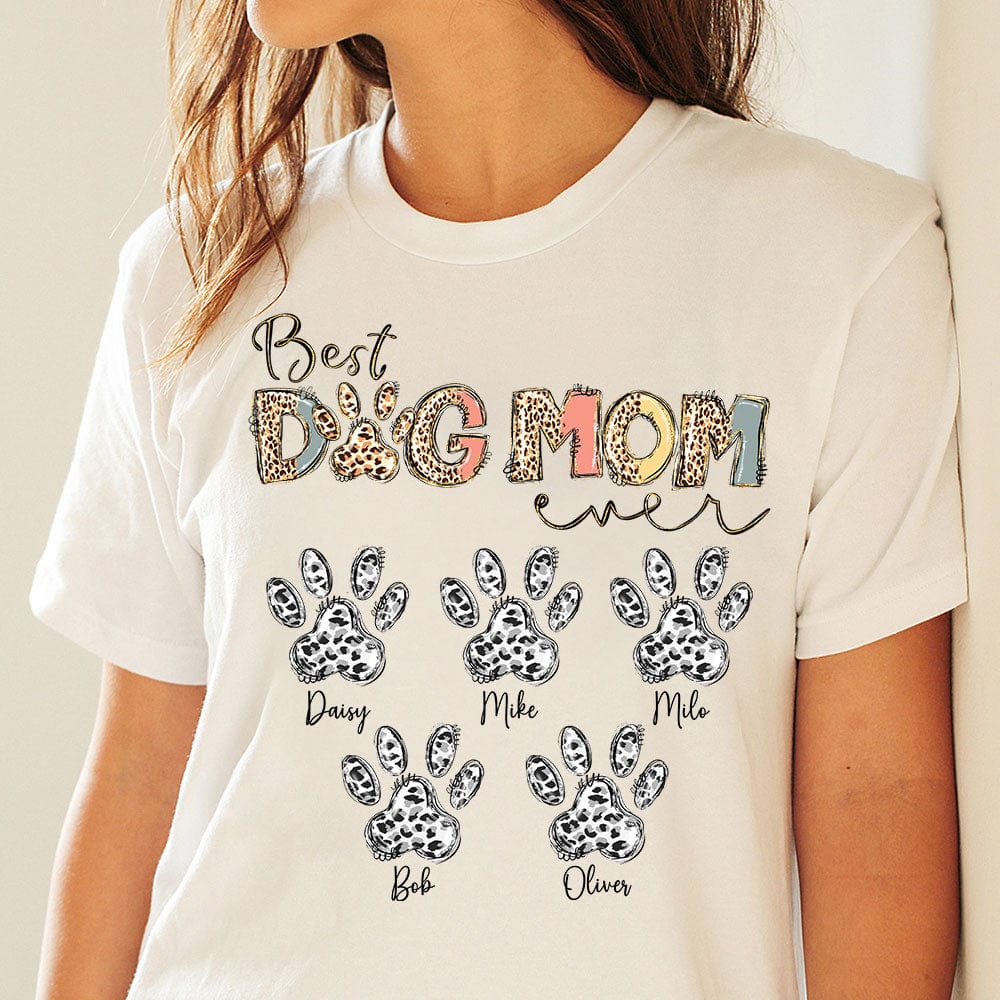 GeckoCustom Best Dog Mom Ever For Dog Lovers Bright Shirt Personalized Gift N304 890226