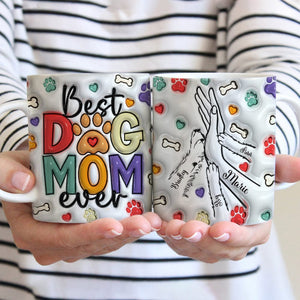 GeckoCustom Best Dog Mom Ever With 3D Inflated Mug Personalized Gift DM01 890893