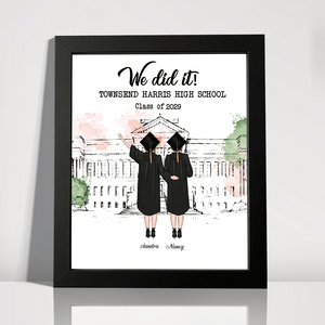 GeckoCustom Best Friend Graduation Gift - We did it! Picture Frame N304 HN590