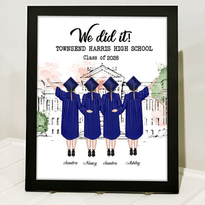 GeckoCustom Best Friend Graduation Gift - We did it! Picture Frame N304 HN590