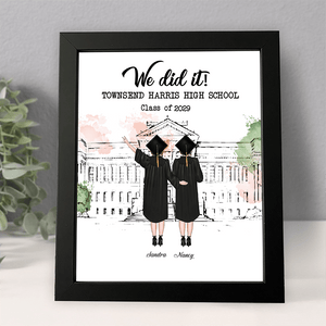 GeckoCustom Best Friend Graduation Gift - We did it! Picture Frame N304 HN590