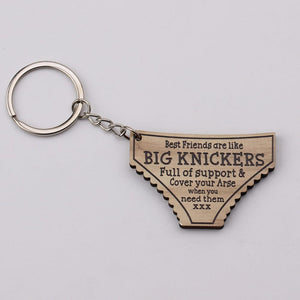 GeckoCustom Best Friends Are Like Big Knickers Keychain Personalized Gift K228 889648