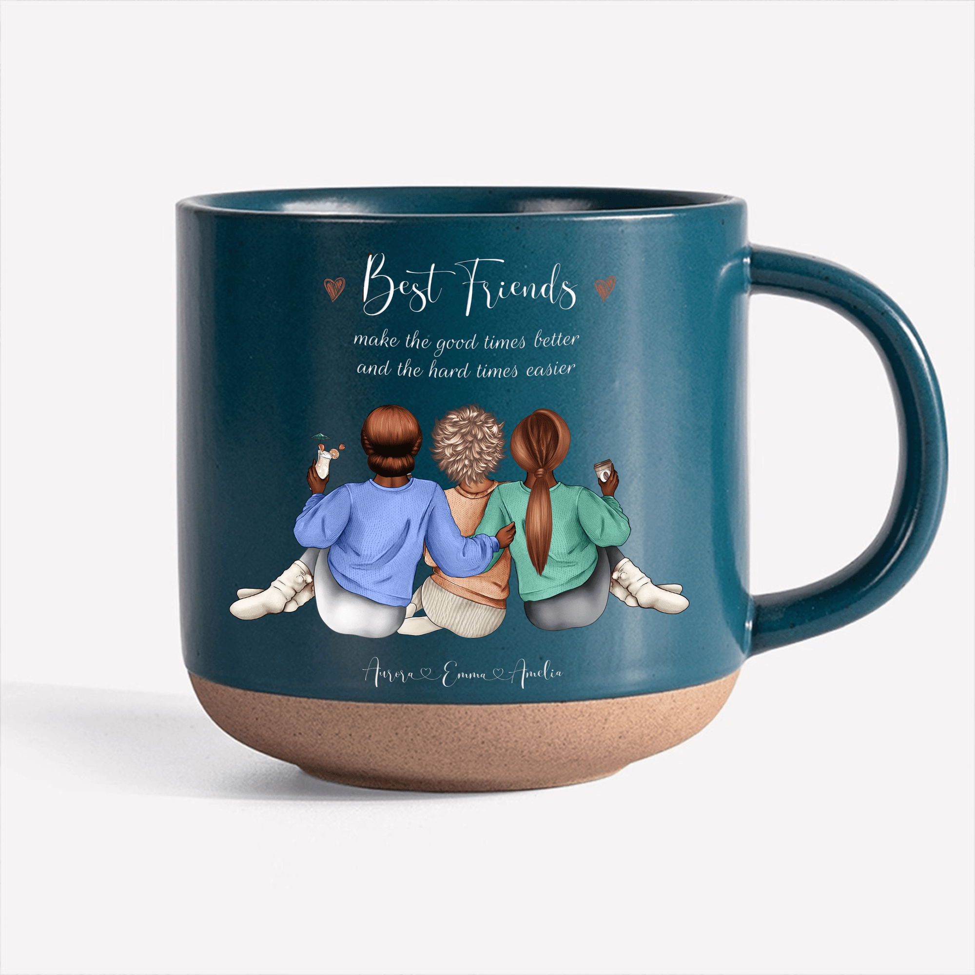 GeckoCustom Best Friends Make The Good Times Better Bestie Pottery Mug TH10 892167 12oz