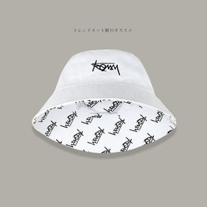 GeckoCustom Big Head Size Fisherman Hat Male Reversible Hawaii Korean Spring Hats for Men Casual  Panama Hat Bob Hip hop Bucket  Men Caps White 2 / S(52-54CM)