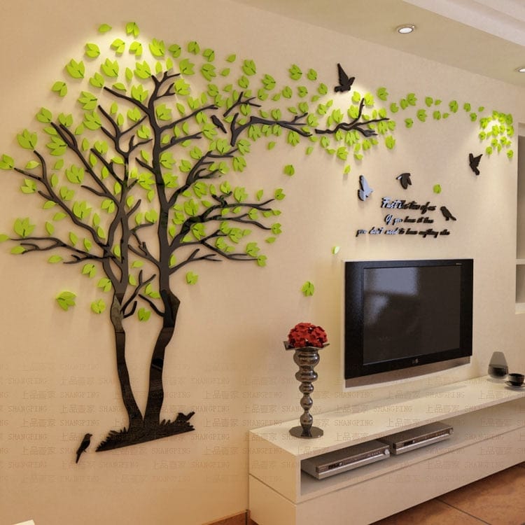 GeckoCustom Big size Lovers Tree Acrylic Wall Stickers for Living room Wall 3D art Decoration Accessories Home decor 5 / S 100CM 183CM