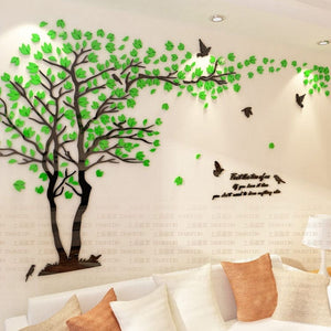 GeckoCustom Big size Lovers Tree Acrylic Wall Stickers for Living room Wall 3D art Decoration Accessories Home decor 3 / S 100CM 183CM