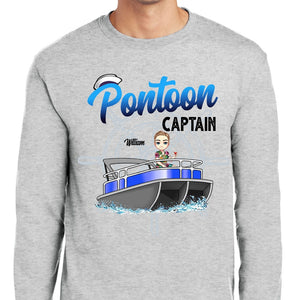 GeckoCustom Boating Pontoon Captain Shirt TA29 889603 Long Sleeve / Sport Grey Colour / S