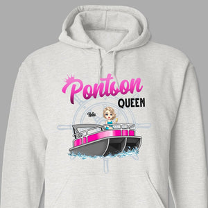 GeckoCustom Boating Pontoon Queen Shirt TA29 889601 Pullover Hoodie / Sport Grey Colour / S