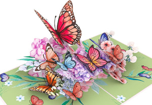 GeckoCustom Butterflies on Flowers Pop up Mother'S Day Card - 3D Anniversary, Valentine'S Day Card, Thank You, Happy Birthday - for Mom, for Wife, for Daughter, for Sister