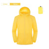GeckoCustom Camping Rain Jacket Men Women Waterproof Sun Protection Clothing Fishing Hunting Clothes Quick Dry Skin Windbreaker With Pocket Unisex-Yellow / S