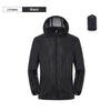 GeckoCustom Camping Rain Jacket Men Women Waterproof Sun Protection Clothing Fishing Hunting Clothes Quick Dry Skin Windbreaker With Pocket Unisex-Black / S