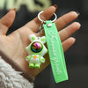 GeckoCustom Cartoon Lightning Bear Keychain Cute Astronaut Bear Doll Keyring Bag Pendant Couple Car Keyholder Creative Bag Charm Accessories Dark Grey