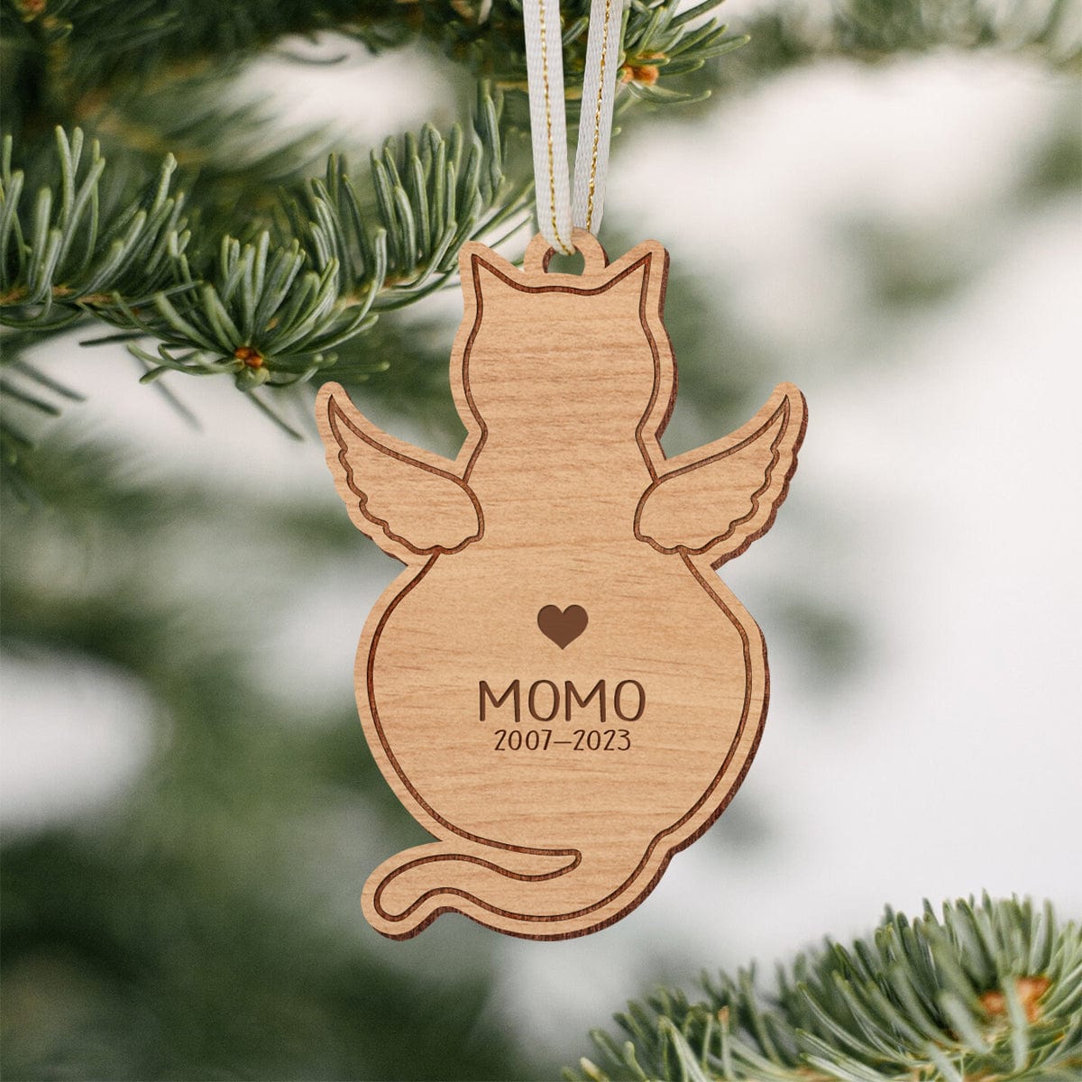 GeckoCustom Cat Memories Wood Ornament Personalized Gift N304 889911