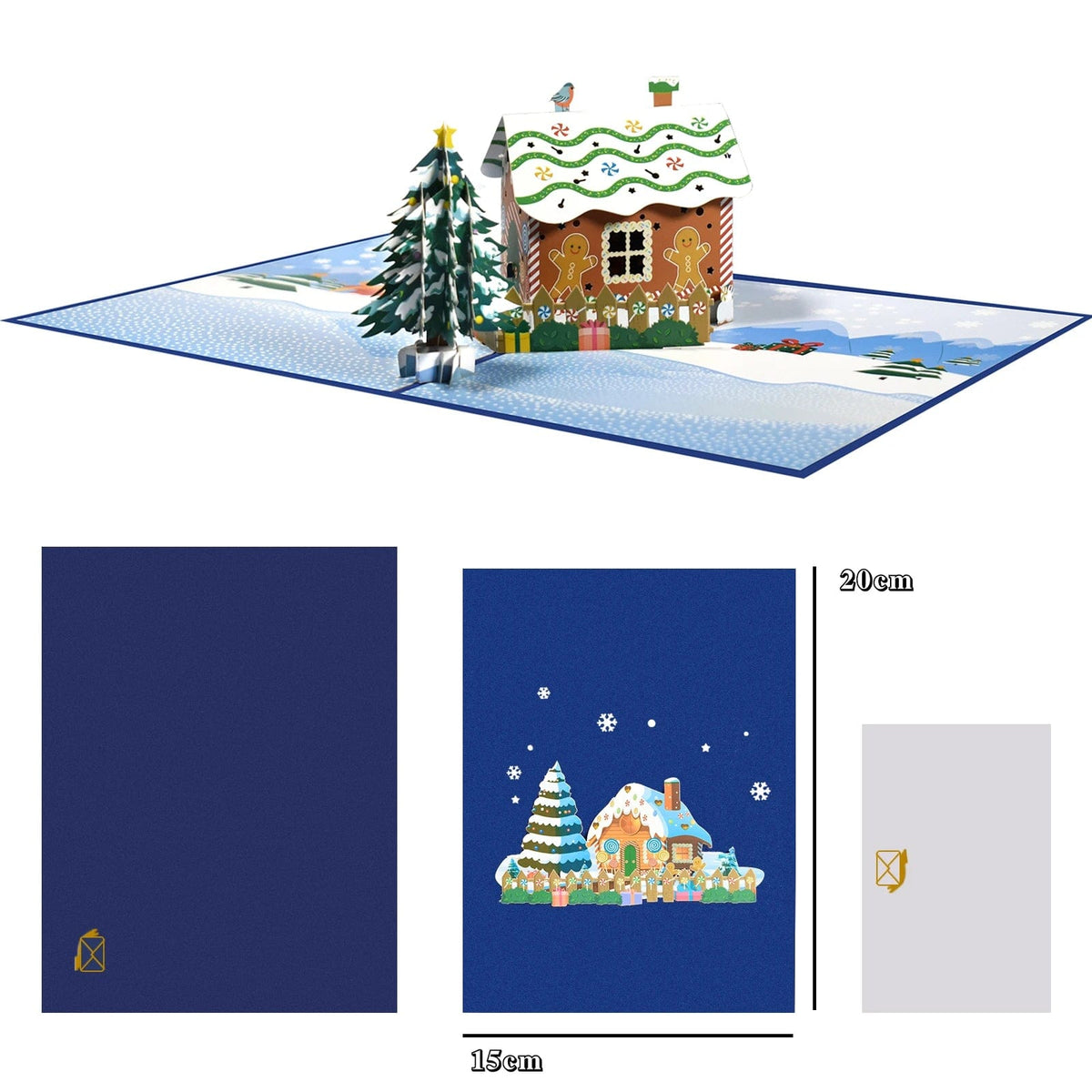 GeckoCustom Christmas Card Pop Up 3D Greeting Card New Year Christmas gift 1