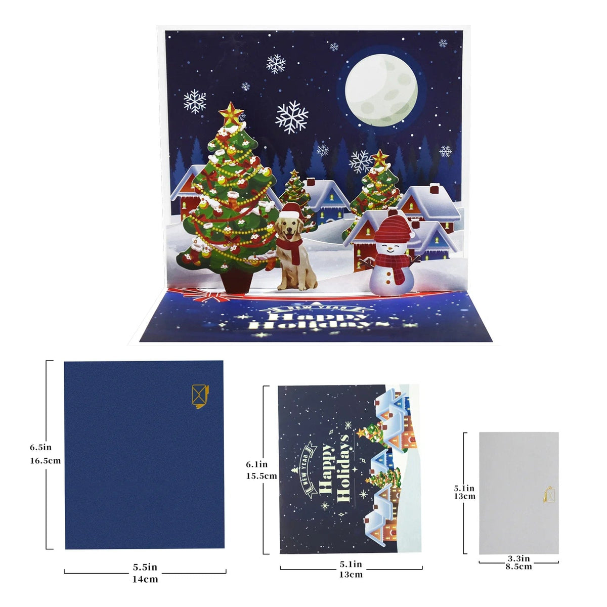 GeckoCustom Christmas Card Pop Up 3D Greeting Card New Year Christmas gift 2