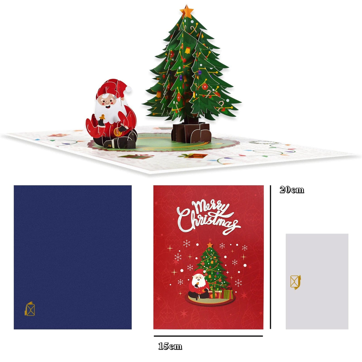 GeckoCustom Christmas Card Pop Up 3D Greeting Card New Year Christmas gift 3