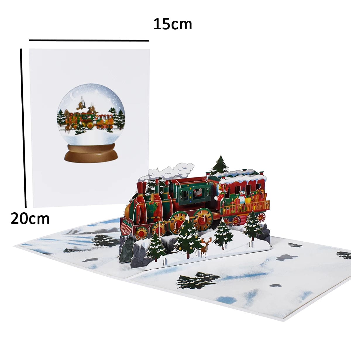 GeckoCustom Christmas Card Pop Up 3D Greeting Card New Year Christmas gift 5