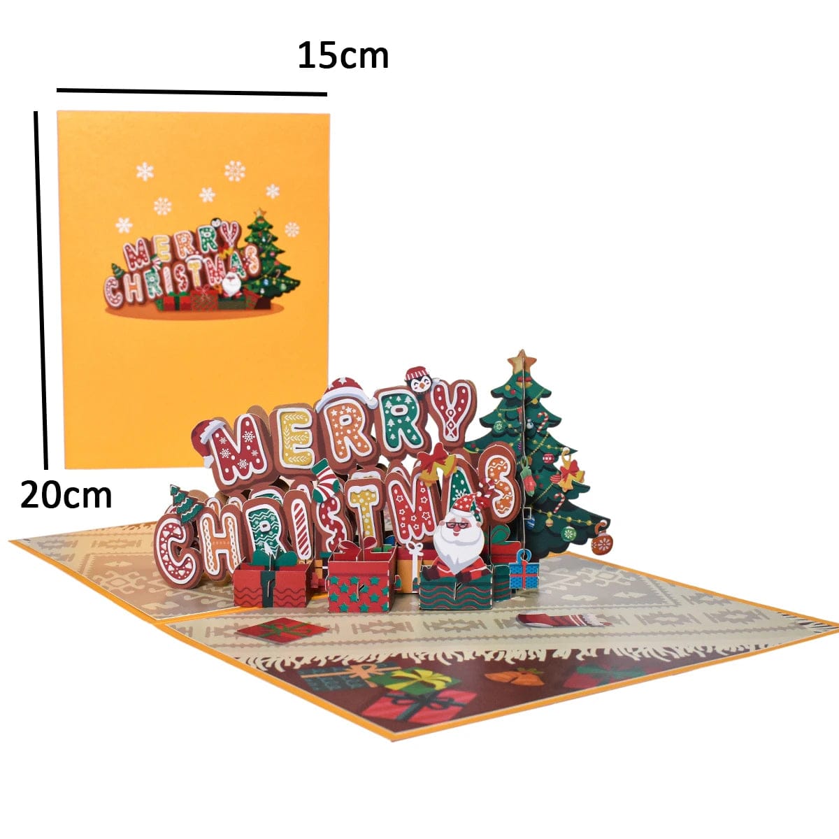 GeckoCustom Christmas Card Pop Up 3D Greeting Card New Year Christmas gift 17
