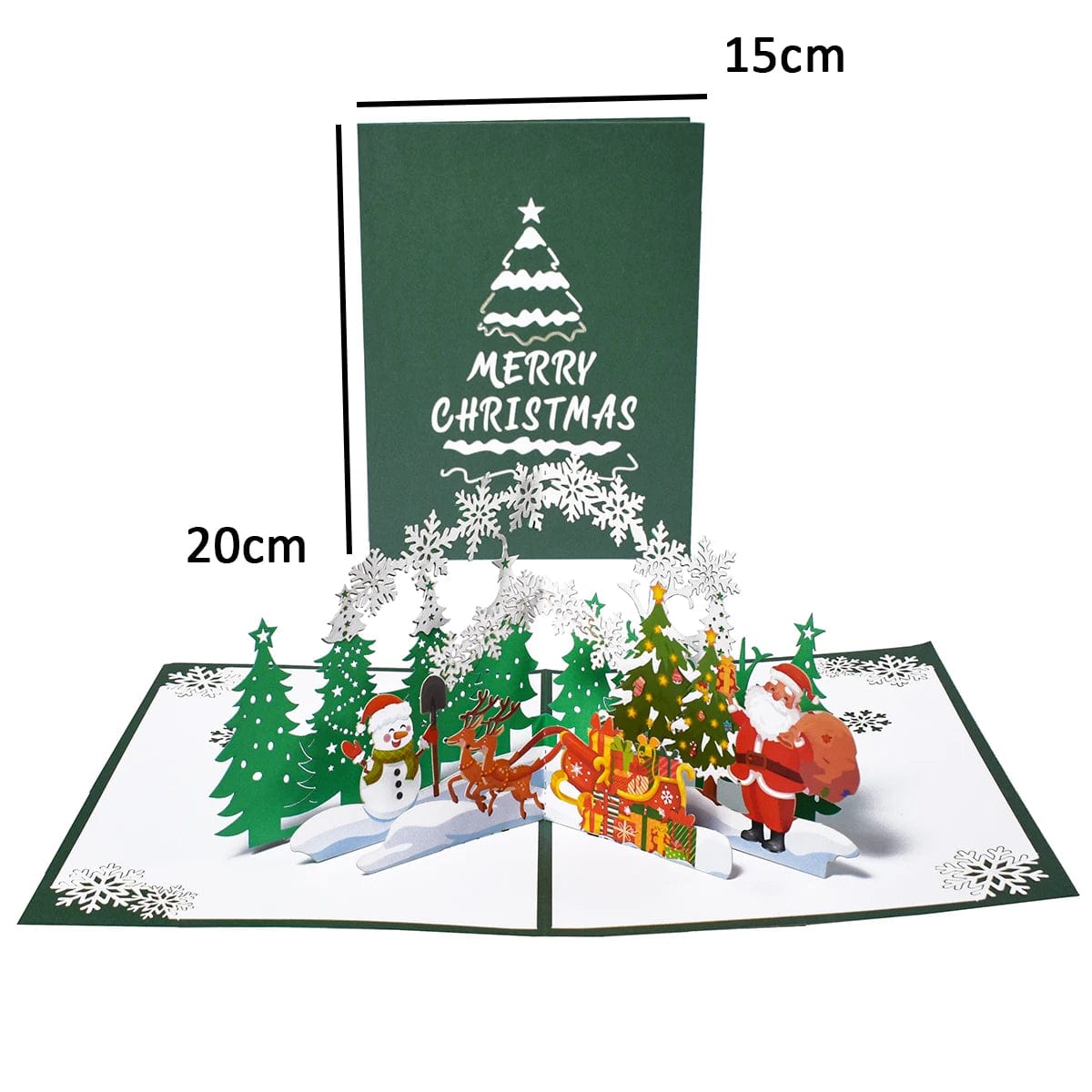 GeckoCustom Christmas Card Pop Up 3D Greeting Card New Year Christmas gift 21
