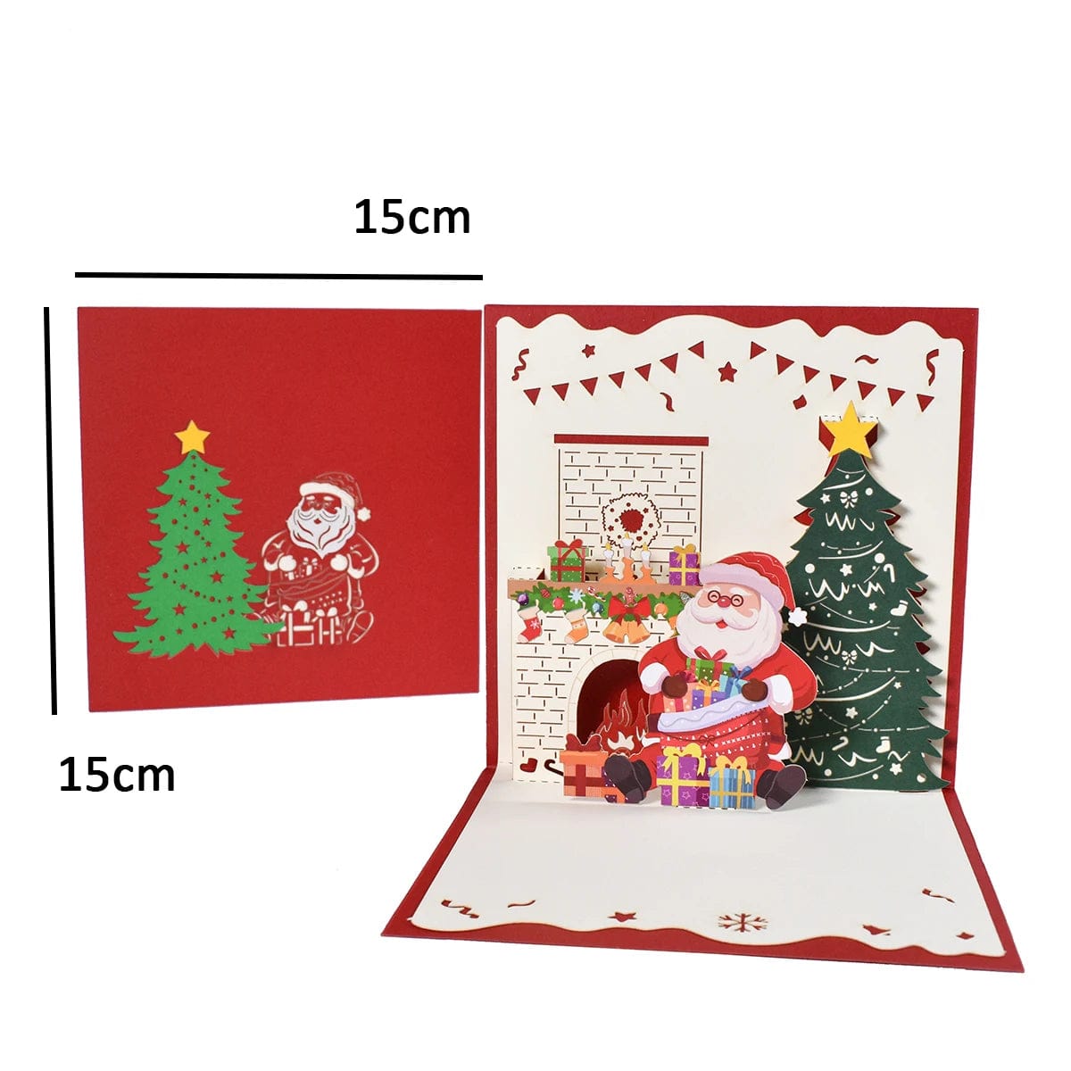 GeckoCustom Christmas Card Pop Up 3D Greeting Card New Year Christmas gift 22