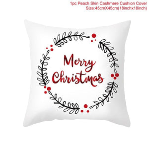 GeckoCustom Christmas Cushion Cover 45*45 Pillowcase Sofa Cushion Pillow Cases Cotton Pillow Covers Home Decoration 2023 Xmas Decor for Home 1