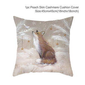 GeckoCustom Christmas Cushion Cover 45*45 Pillowcase Sofa Cushion Pillow Cases Cotton Pillow Covers Home Decoration 2023 Xmas Decor for Home 39