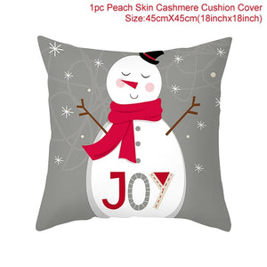 GeckoCustom Christmas Cushion Cover 45*45 Pillowcase Sofa Cushion Pillow Cases Cotton Pillow Covers Home Decoration 2023 Xmas Decor for Home 13