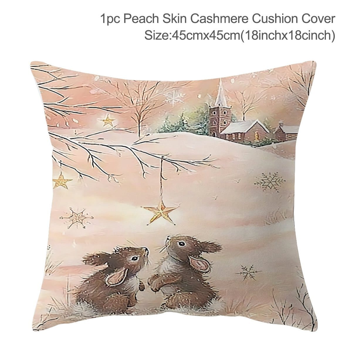 GeckoCustom Christmas Cushion Cover 45*45 Pillowcase Sofa Cushion Pillow Cases Cotton Pillow Covers Home Decoration 2023 Xmas Decor for Home 29