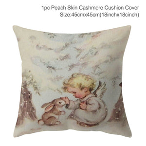 GeckoCustom Christmas Cushion Cover 45*45 Pillowcase Sofa Cushion Pillow Cases Cotton Pillow Covers Home Decoration 2023 Xmas Decor for Home 31