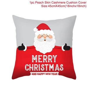 GeckoCustom Christmas Cushion Cover 45*45 Pillowcase Sofa Cushion Pillow Cases Cotton Pillow Covers Home Decoration 2023 Xmas Decor for Home 25