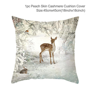 GeckoCustom Christmas Cushion Cover 45*45 Pillowcase Sofa Cushion Pillow Cases Cotton Pillow Covers Home Decoration 2023 Xmas Decor for Home 41