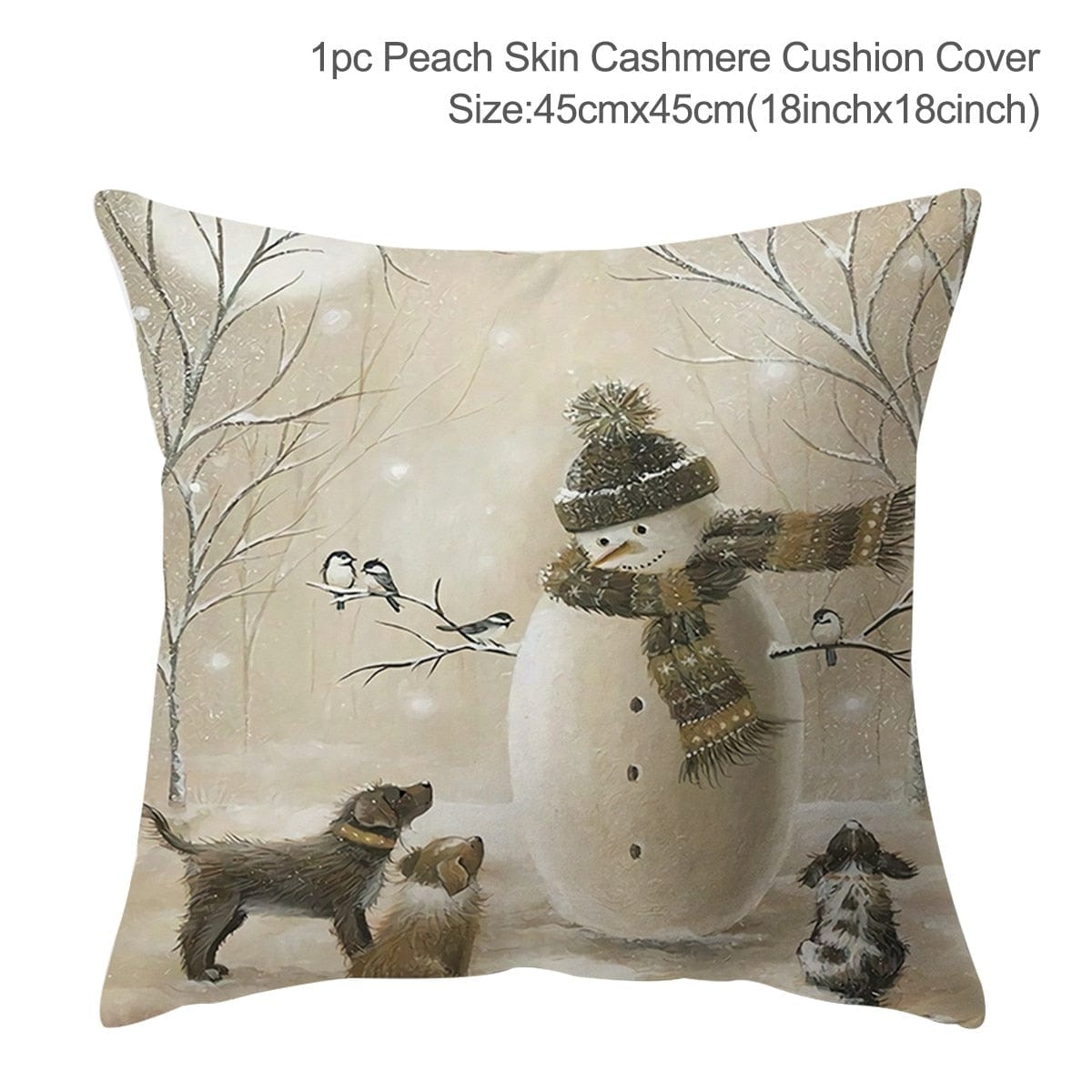 GeckoCustom Christmas Cushion Cover 45*45 Pillowcase Sofa Cushion Pillow Cases Cotton Pillow Covers Home Decoration 2023 Xmas Decor for Home 32