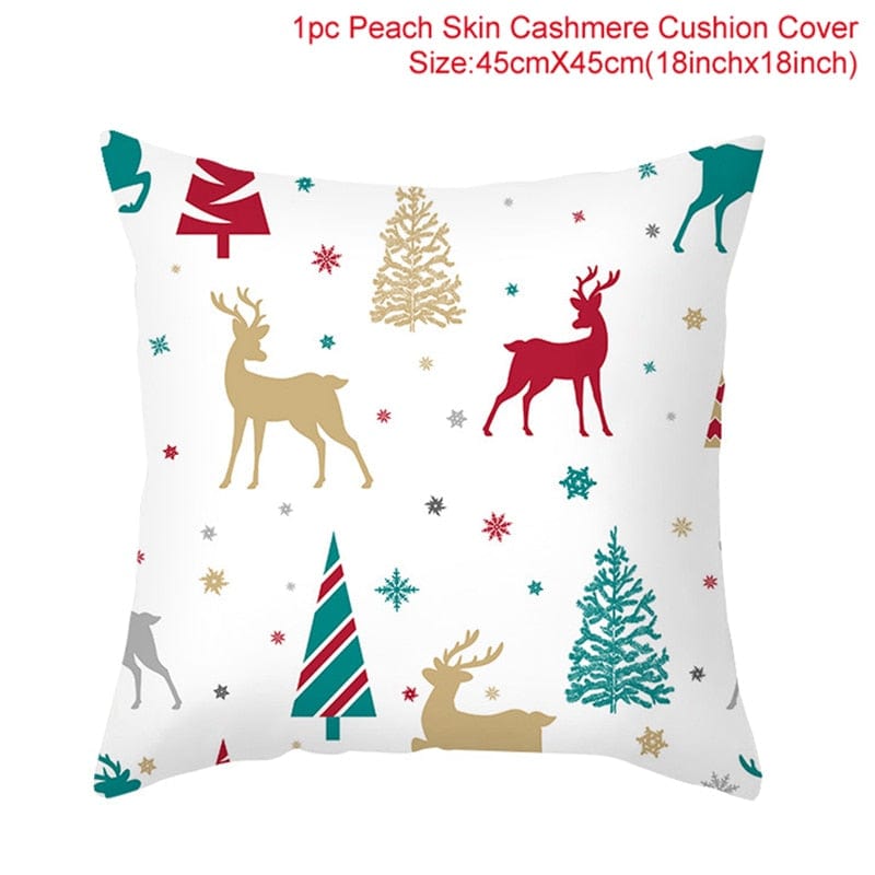 GeckoCustom Christmas Cushion Cover 45*45 Pillowcase Sofa Cushion Pillow Cases Cotton Pillow Covers Home Decoration 2023 Xmas Decor for Home 17