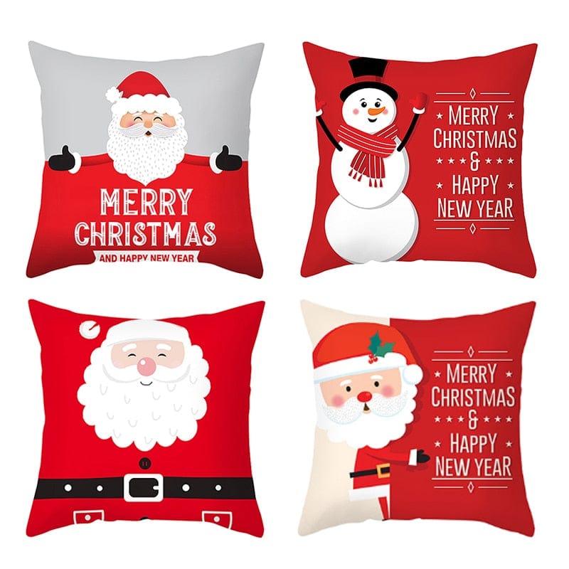 GeckoCustom Christmas Cushion Cover 45*45 Pillowcase Sofa Cushion Pillow Cases Cotton Pillow Covers Home Decoration 2023 Xmas Decor for Home