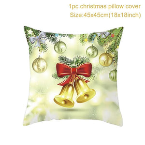 GeckoCustom Christmas Cushion Cover Merry Christmas Decorations for Home 2023 Christmas Ornament Navidad Noel Xmas Gifts Happy New Year 2024 style 9 / 45 x 45