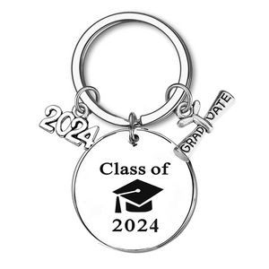 GeckoCustom Class Of 2024 Graduation Metal Keychain T286 HN590