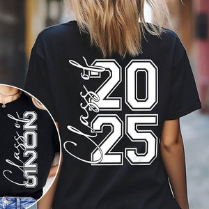 GeckoCustom Class Of 2025 Graduation Shirt TH10 892311 Women Tee / Black Color / S