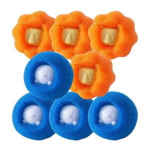 GeckoCustom Cleaning Tool Magic Laundry Ball Kit Hair Remover Pet Clothes Removes Hairs Cat and Dogs Home Household Product Dog Accessories B mixed color  8 PCS