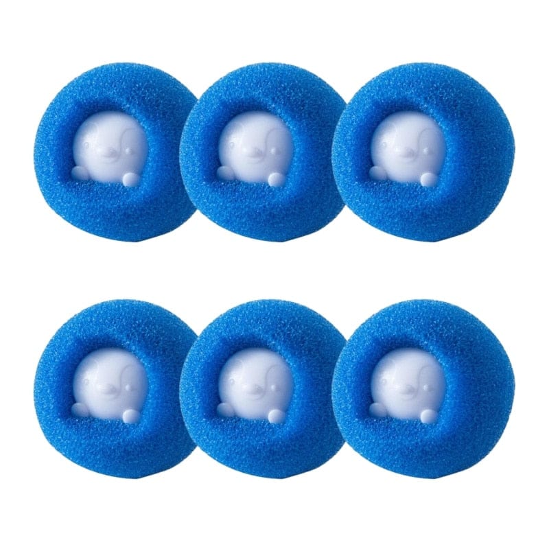 GeckoCustom Cleaning Tool Magic Laundry Ball Kit Hair Remover Pet Clothes Removes Hairs Cat and Dogs Home Household Product Dog Accessories B Blue 6PCS
